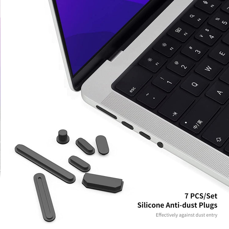 ENKAY Hat-Prince 3 in 1 Matte Laptop Protective Case + TPU Keyboard Film + Anti-dust Plugs Set for MacBook Pro 14.2 inch A2442 2021/A2779 2023, Version:EU Version(Purple) - MacBook Pro Cases by ENKAY | Online Shopping UK | buy2fix