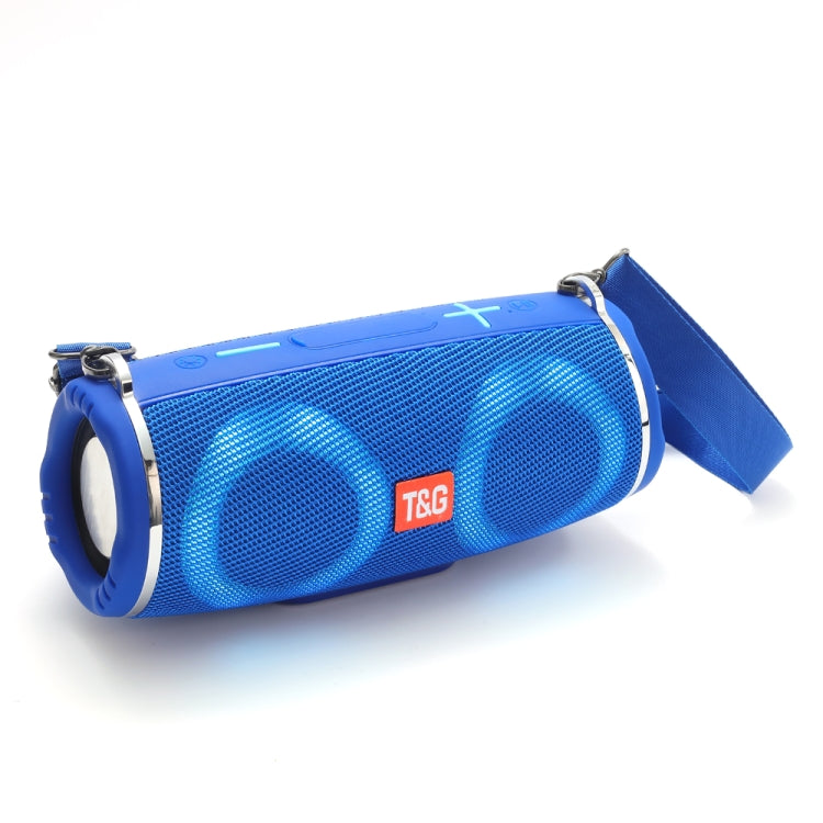 T&G TG642 RGB Light Waterproof  Portable Bluetooth Speaker Support FM / TF Card(Blue) - Desktop Speaker by T&G | Online Shopping UK | buy2fix