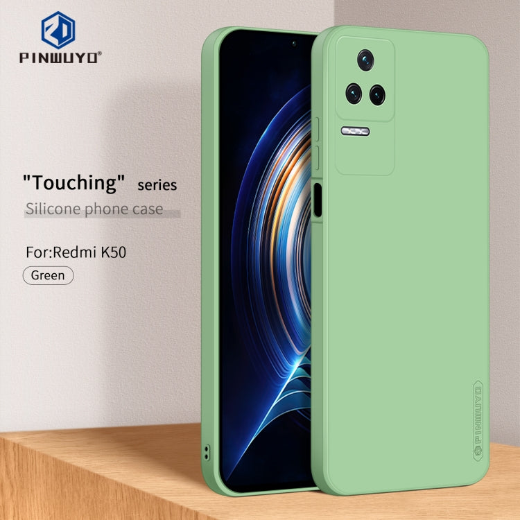 For Xiaomi Redmi K40S PINWUYO Sense Series Liquid Silicone TPU Phone Case(Green) - More Brand by PINWUYO | Online Shopping UK | buy2fix