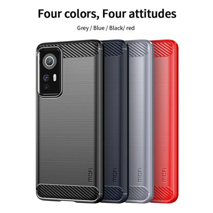 For Xiaomi 12 / 12X MOFI Gentleness Brushed Carbon Fiber Soft TPU Case(Gray) - Xiaomi Cases by MOFI | Online Shopping UK | buy2fix