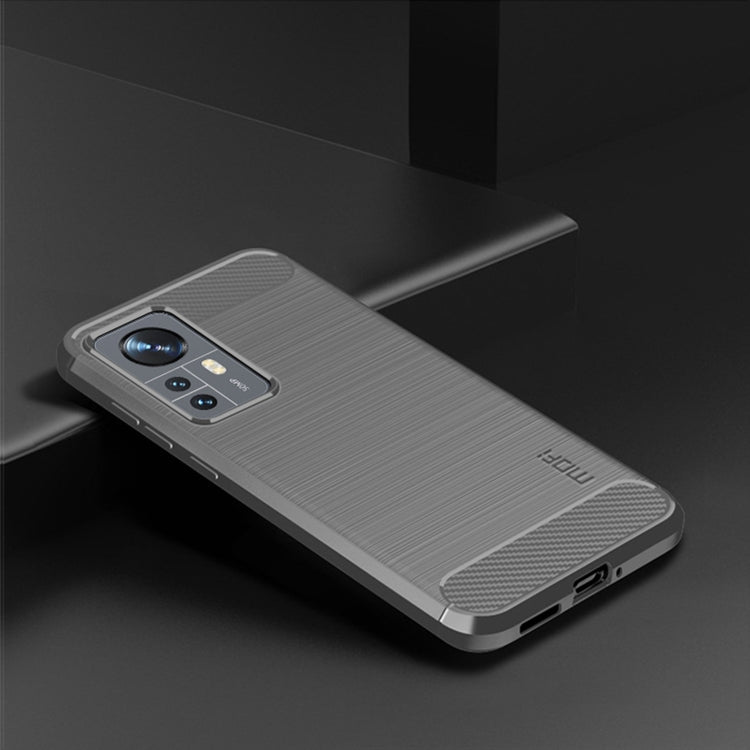 For Xiaomi 12 Pro MOFI Gentleness Brushed Carbon Fiber Soft TPU Case(Gray) - Xiaomi Cases by MOFI | Online Shopping UK | buy2fix