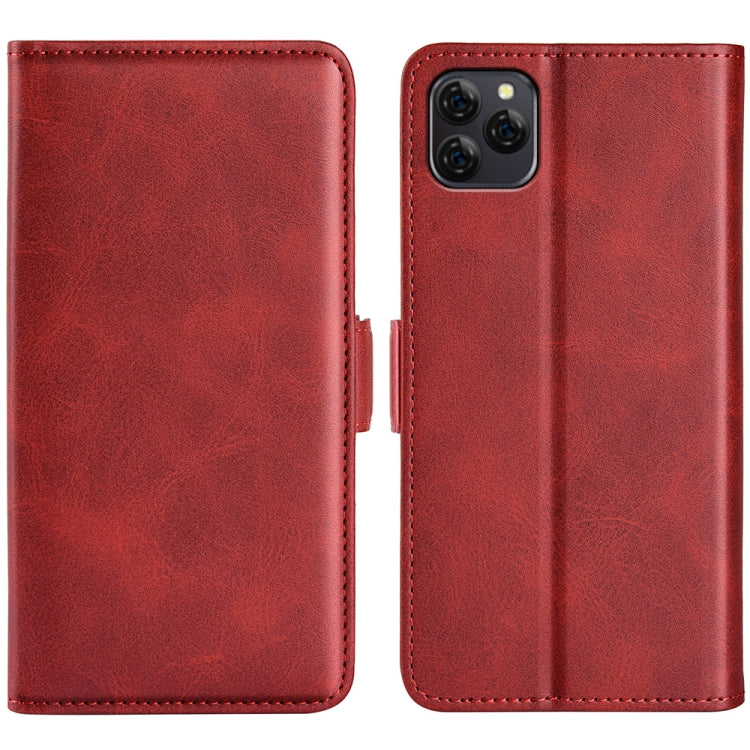 For Blackview A95 Dual-side Magnetic Buckle Leather Phone Case(Red) - More Brand by buy2fix | Online Shopping UK | buy2fix