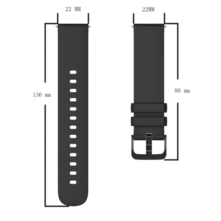 For Amazfit GTR 47mm 22mm Solid Color Soft Silicone Watch Band(Pine Green) - Watch Bands by buy2fix | Online Shopping UK | buy2fix