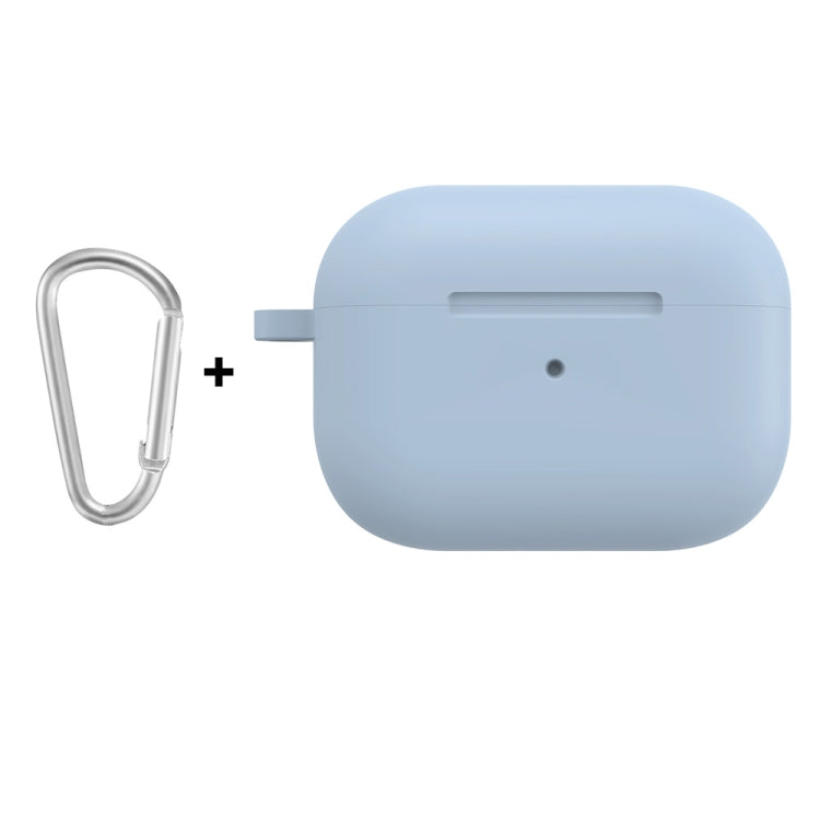 For Apple AirPods Pro 2 2022 ENKAY Thickened Silicone Protective Case with Keychain(Light Blue) - For AirPods Pro 2 by ENKAY | Online Shopping UK | buy2fix