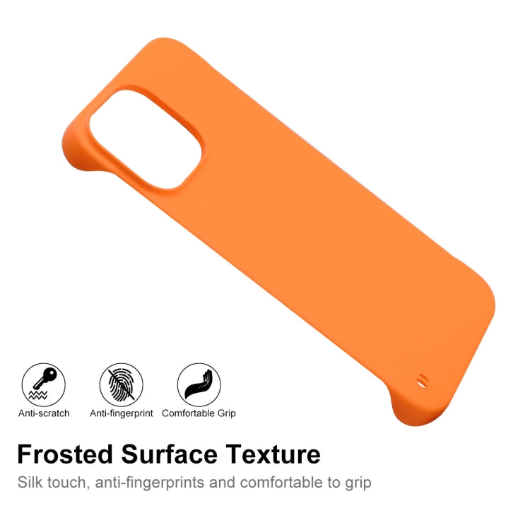 For iPhone 14 Pro ENKAY Matte Frameless PC Phone Case(Orange) - iPhone 14 Pro Cases by ENKAY | Online Shopping UK | buy2fix