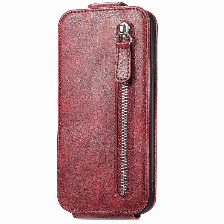 For Xiaomi 14 Ultra Zipper Wallet Vertical Flip Leather Phone Case(Red) - 14 Ultra Cases by buy2fix | Online Shopping UK | buy2fix