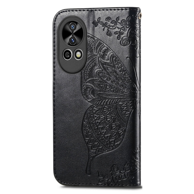 For Huawei  Nova 12 Pro Butterfly Love Flower Embossed Leather Phone Case(Black) - Huawei Cases by buy2fix | Online Shopping UK | buy2fix