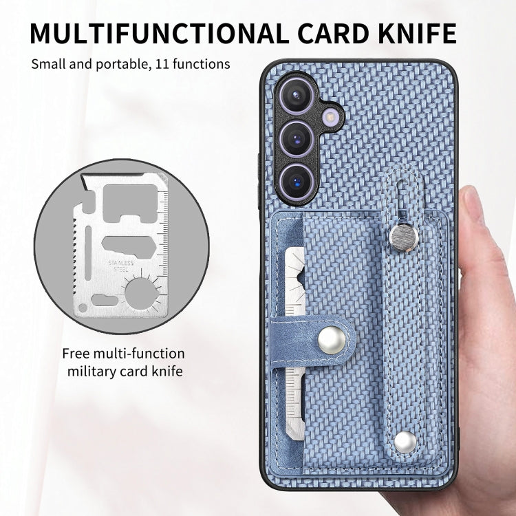 For Samsung Galaxy S25 Ultra 5G Wristband Kickstand Wallet Back Phone Case with Tool Knife(Khaki) - Galaxy S25 Ultra 5G Cases by buy2fix | Online Shopping UK | buy2fix