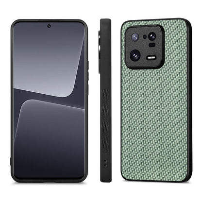 For Xiaomi 13 Pro Carbon Fiber Texture Leather Back Cover Phone Case(Green) - Xiaomi Cases by buy2fix | Online Shopping UK | buy2fix