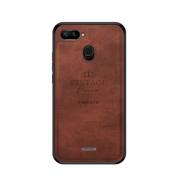 PINWUYO Shockproof Waterproof Full Coverage PC + TPU + Skin Protective Case for Xiaomi Redmi 6(Brown) - Xiaomi Cases by PINWUYO | Online Shopping UK | buy2fix