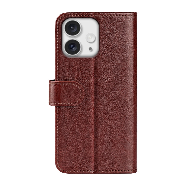 For iPhone 16 Pro Max R64 Texture Horizontal Flip Leather Phone Case(Brown) - iPhone 16 Pro Max Cases by buy2fix | Online Shopping UK | buy2fix