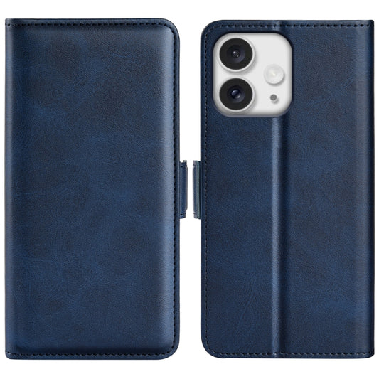 For iPhone 16 Pro Max Dual-side Magnetic Buckle Horizontal Flip Leather Phone Case(Dark Blue) - iPhone 16 Pro Max Cases by buy2fix | Online Shopping UK | buy2fix