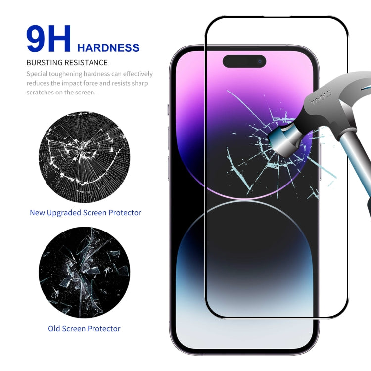 For iPhone 16 Pro 2pcs ENKAY Full Glue High Aluminum-silicon Tempered Glass Film - iPhone 16 Pro Tempered Glass by ENKAY | Online Shopping UK | buy2fix