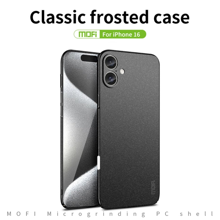 For iPhone 16 MOFI Fandun Series Frosted PC Ultra-thin All-inclusive Phone Case(Red) - iPhone 16 Cases by MOFI | Online Shopping UK | buy2fix