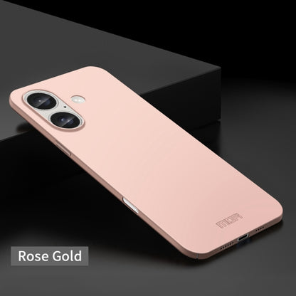 For iPhone 16 Plus MOFI Frosted PC Ultra-thin Hard Phone Case(Rose Gold) - iPhone 16 Plus Cases by MOFI | Online Shopping UK | buy2fix