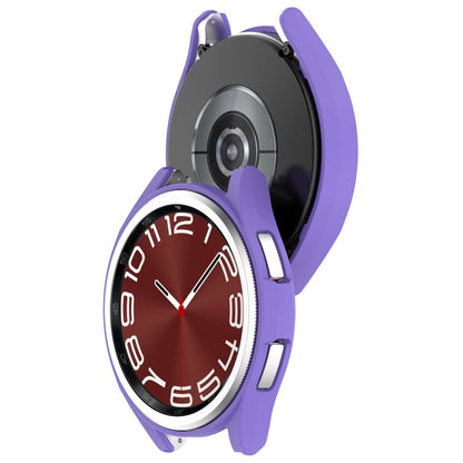 For Samsung Galaxy Watch 6 Classic 47mm Half Coverage Hollow PC Watch Protective Case(Purple) - Watch Cases by buy2fix | Online Shopping UK | buy2fix