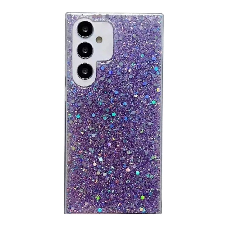 For Samsung Galaxy S25 Ultra 5G Glitter Sequins Epoxy TPU Phone Case(Purple) - Galaxy S25 Ultra 5G Cases by buy2fix | Online Shopping UK | buy2fix