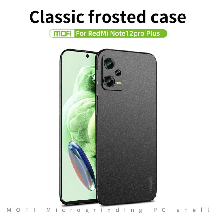 For Xiaomi Redmi Note 12 Pro+ Global MOFI Fandun Series Frosted PC Ultra-thin All-inclusive Phone Case(Gray) - Xiaomi Cases by MOFI | Online Shopping UK | buy2fix