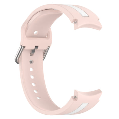 For Samsung Galaxy Watch 6 40mm Two-Color Silicone Watch Band(Pink+White) - Watch Bands by buy2fix | Online Shopping UK | buy2fix