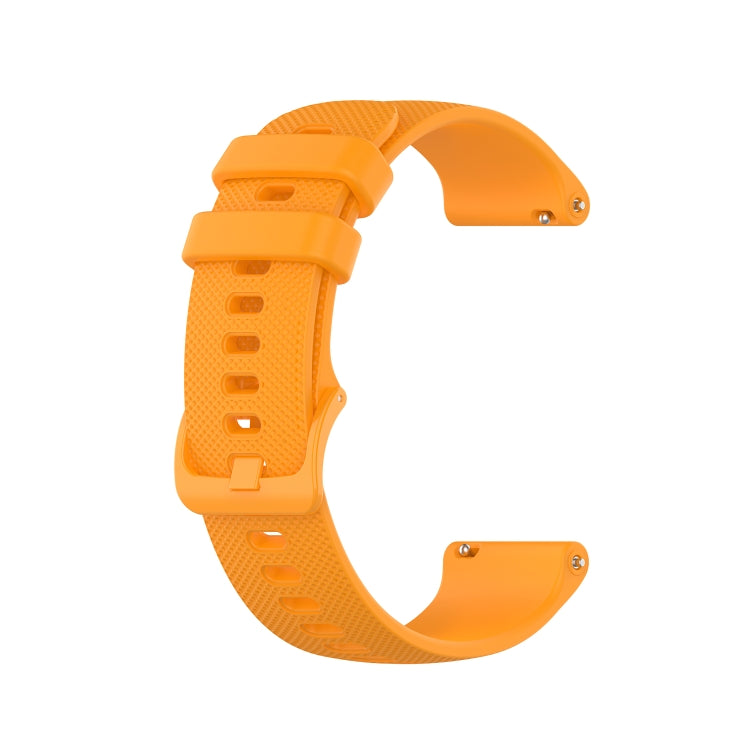 For Samsung Galaxy Watch 6 Classic 43mm 20mm Checkered Silicone Watch Band(Yellow) - Watch Bands by buy2fix | Online Shopping UK | buy2fix