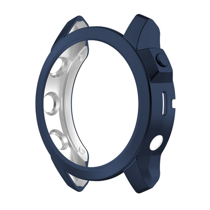 For Garmin Fenix 7S Pro Half Package Electroplated TPU Watch Protective Case(Blue) - Watch Cases by buy2fix | Online Shopping UK | buy2fix