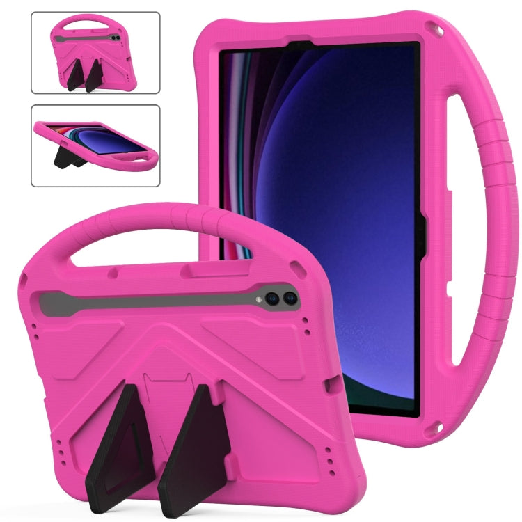 For Samsung Galaxy Tab S9 EVA Shockproof Tablet Case with Holder(Rose Red) - Galaxy Tab S9 Cases by buy2fix | Online Shopping UK | buy2fix