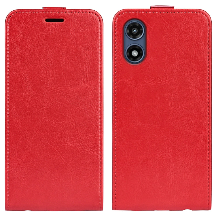 For Motorola Moto G Play 2024 R64 Texture Single Vertical Flip Leather Phone Case(Red) - Motorola Cases by buy2fix | Online Shopping UK | buy2fix