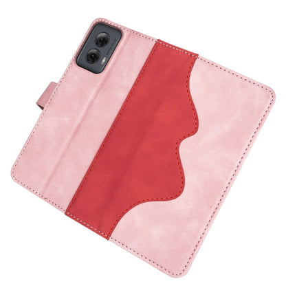 For Motolora Moto G Power 5G 2024 Stitching Horizontal Flip Leather Phone Case(Red) - Motorola Cases by buy2fix | Online Shopping UK | buy2fix