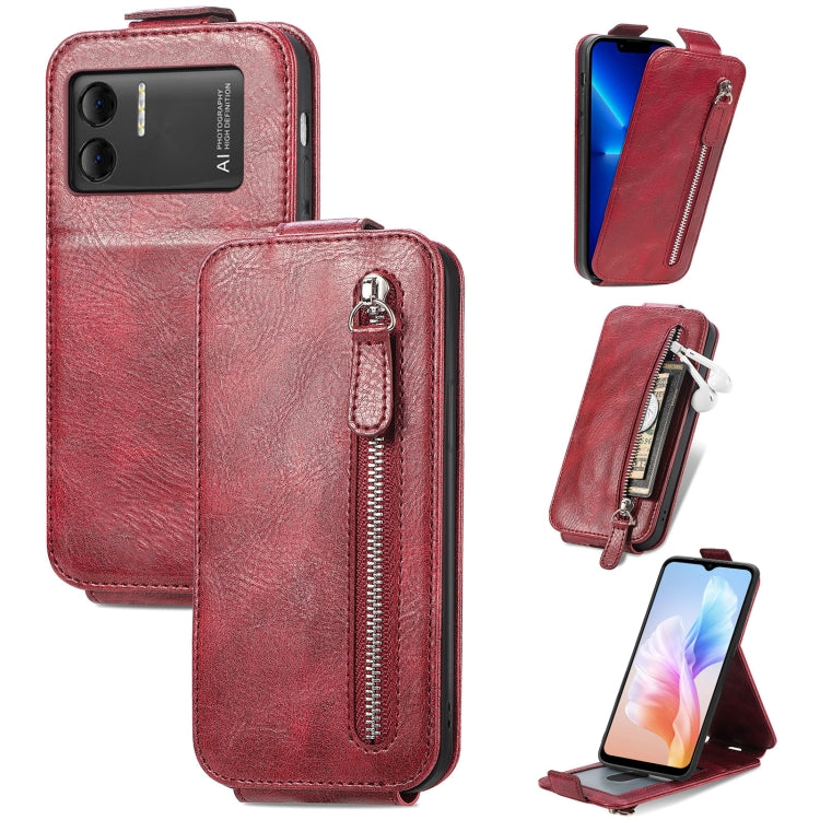 For DOOGEE X98 Pro / X98 Zipper Wallet Vertical Flip Leather Phone Case(Red) - Doogee Cases by buy2fix | Online Shopping UK | buy2fix