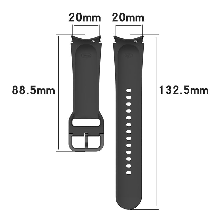 For Samsung Galaxy Watch6 / 6 Classic JUNSUNMAY Solid Color Silicone Adjustable Watch Band(Dark Blue) - Watch Bands by JUNSUNMAY | Online Shopping UK | buy2fix