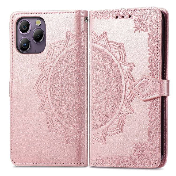 For Blackview A96 Mandala Flower Embossed Leather Phone Case(Rose Gold) - More Brand by buy2fix | Online Shopping UK | buy2fix