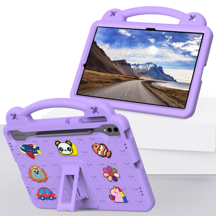 For Samsung Galaxy Tab S10+12.4 X820 Handle Kickstand Children EVA Shockproof Tablet Case(Light Purple) - Tab S10+ Cases by buy2fix | Online Shopping UK | buy2fix