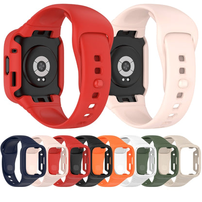 For Redmi Watch 3 Integrated Fully Enclosed Silicone Watch Band(Red) - Watch Bands by buy2fix | Online Shopping UK | buy2fix