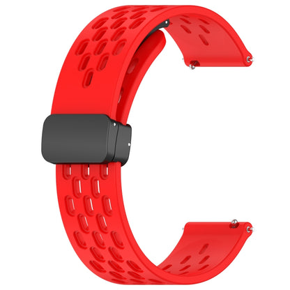 For Honor Watch GS 3i 22mm Folding Magnetic Clasp Silicone Watch Band(Red) - Watch Bands by buy2fix | Online Shopping UK | buy2fix