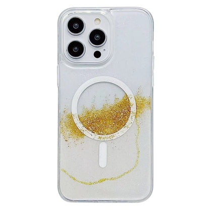 For iPhone 12 Pro Max MagSafe Gilding Hybrid Clear TPU Phone Case(White) - iPhone 12 Pro Max Cases by buy2fix | Online Shopping UK | buy2fix