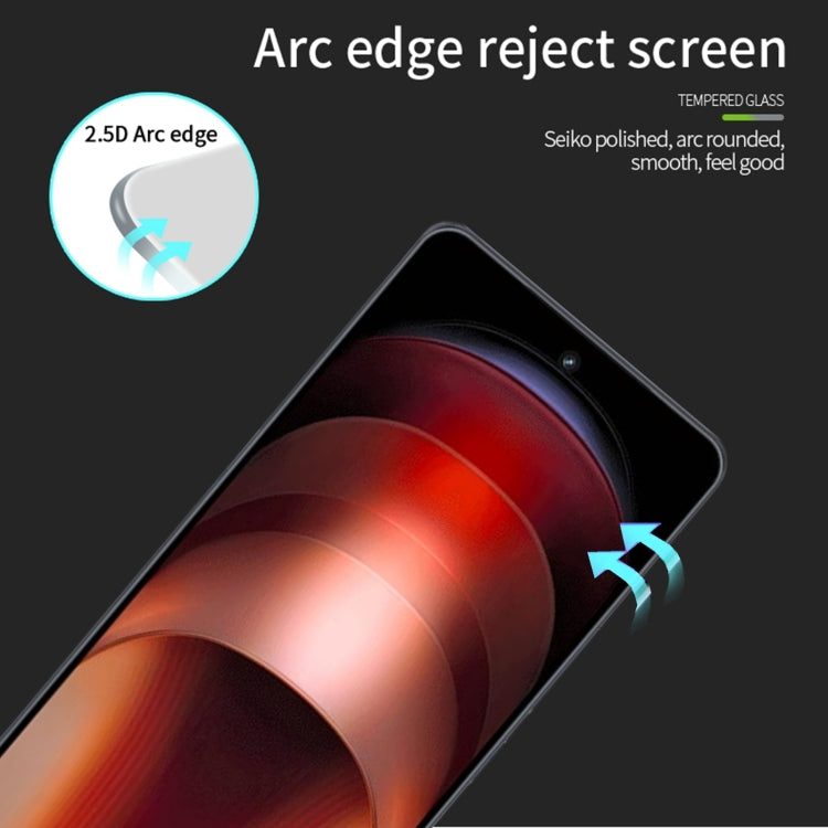 For vivo iQOO Neo9 / Neo9 Pro PINWUYO 9H 2.5D Full Screen Tempered Glass Film(Black) - iQOO Neo9 Tempered Glass by PINWUYO | Online Shopping UK | buy2fix