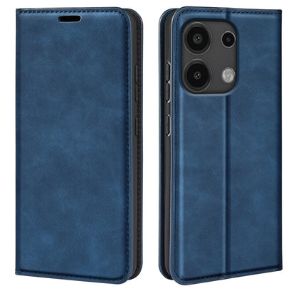 For Xiaomi Redmi Note 13 Pro 4G Retro-skin Magnetic Suction Leather Phone Case(Dark Blue) - Note 13 Pro Cases by buy2fix | Online Shopping UK | buy2fix