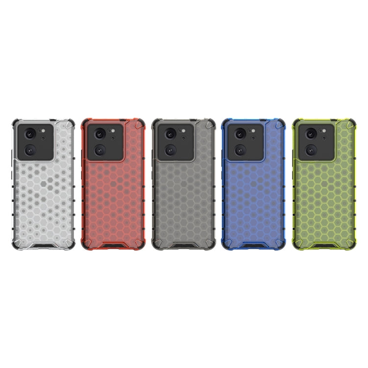 For Xiaomi 13T Pro Shockproof Honeycomb Phone Case(Red) - Xiaomi Cases by buy2fix | Online Shopping UK | buy2fix