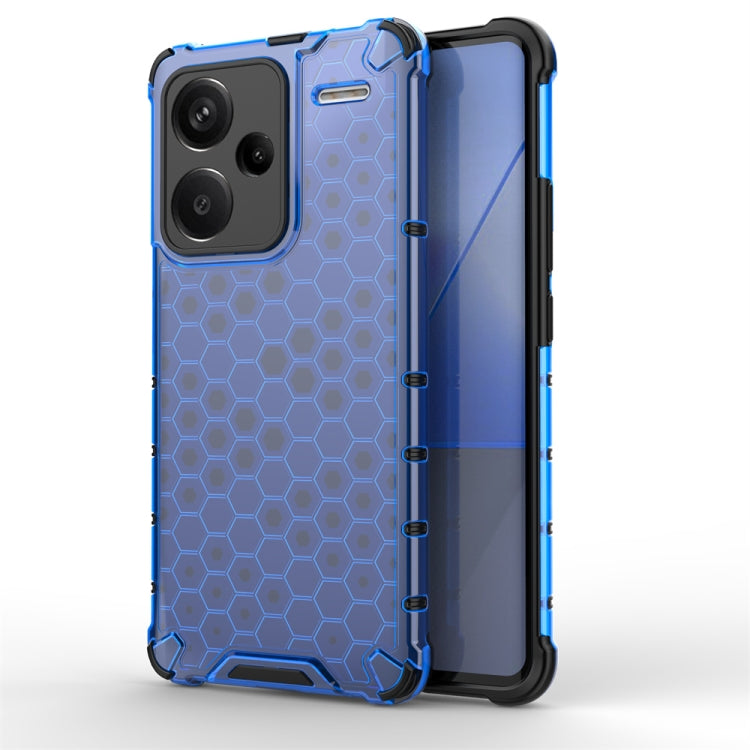 For Redmi Note 13 Pro+ Shockproof Honeycomb Phone Case(Blue) - Note 13 Pro+ Cases by buy2fix | Online Shopping UK | buy2fix