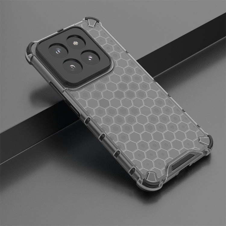 For Xiaomi 14 Pro Shockproof Honeycomb Phone Case(Black) - 14 Pro Cases by buy2fix | Online Shopping UK | buy2fix