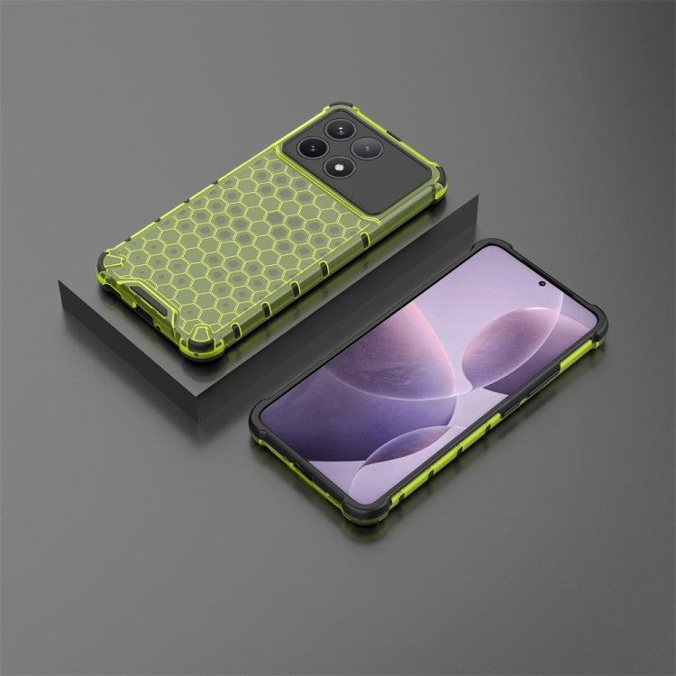 For Redmi K70 Pro Shockproof Honeycomb Phone Case(Green) - K70 Pro Cases by buy2fix | Online Shopping UK | buy2fix