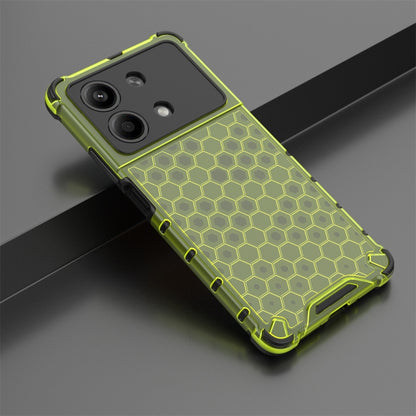 For Redmi Note 13R Pro Shockproof Honeycomb Phone Case(Green) - Xiaomi Cases by buy2fix | Online Shopping UK | buy2fix