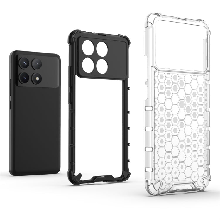 For Xiaomi Poco X6 Pro Shockproof Honeycomb Phone Case(Blue) - Xiaomi Cases by buy2fix | Online Shopping UK | buy2fix