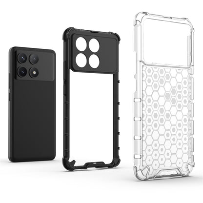 For Xiaomi Poco X6 Pro Shockproof Honeycomb Phone Case(Blue) - Xiaomi Cases by buy2fix | Online Shopping UK | buy2fix