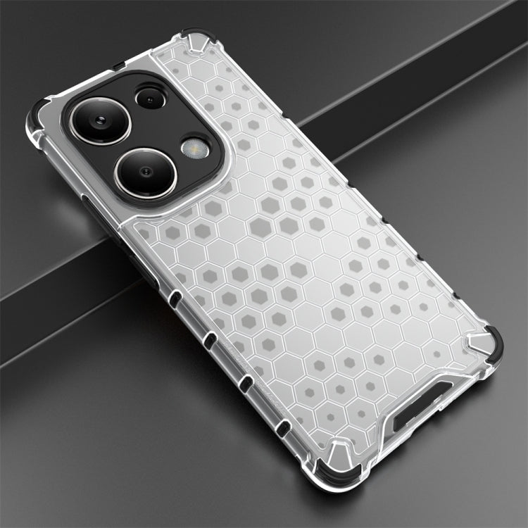 For Redmi Note 13 Pro 4G Shockproof Honeycomb Phone Case(White) - Note 13 Pro Cases by buy2fix | Online Shopping UK | buy2fix