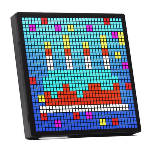 ID32 Advertising Desktop Dynamic Alarm Clock Pixel Screen Display IDM Art Cyberpunk Style Cartoon Screen - LED Billboard by buy2fix | Online Shopping UK | buy2fix