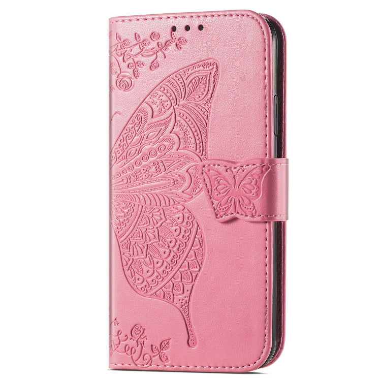 For Xiaomi Redmi K70E Butterfly Love Flower Embossed Leather Phone Case(Pink) - K70E Cases by buy2fix | Online Shopping UK | buy2fix