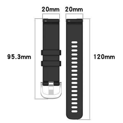 For Garmin Vivomove HR Sport Liquid Glossy Silver Buckle Silicone Watch Band(Starlight) - Watch Bands by buy2fix | Online Shopping UK | buy2fix