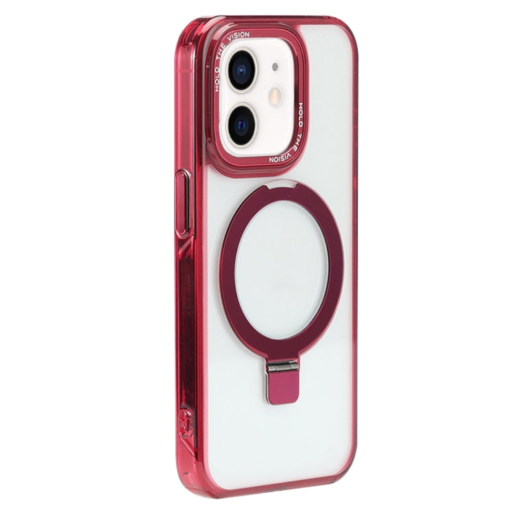 For iPhone 12 Starlink Stand Clear Magsafe Phone Case(Red) - iPhone 12 / 12 Pro Cases by buy2fix | Online Shopping UK | buy2fix