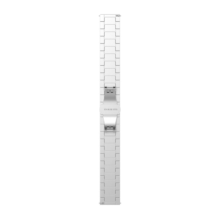 For Garmin Vivomove 3S One Bead Butterfly Buckle Stainless Steel Metal Watch Band(Silver) - Watch Bands by buy2fix | Online Shopping UK | buy2fix